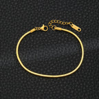 Stainless Steel Square Snake Chain Bracelet – Trendy Hip-Hop Jewelry for Men and Women