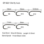 Barbless Fly Fishing Hooks – Black Nickel Steel for Dry and Wet Fly Tying