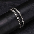 Stainless Steel Chain Bracelet – Men’s Trendy Cuban Link Wristband for Jewelry