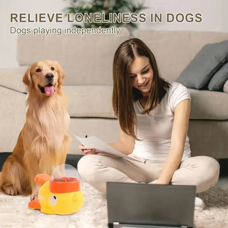 Interactive Duck Treat Dispenser – Slow Food Puzzle Toy for Dog Training