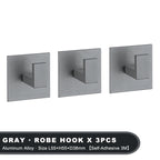 Adhesive Wall Hooks – Heavy Duty Black Hangers for Bathroom and Kitchen