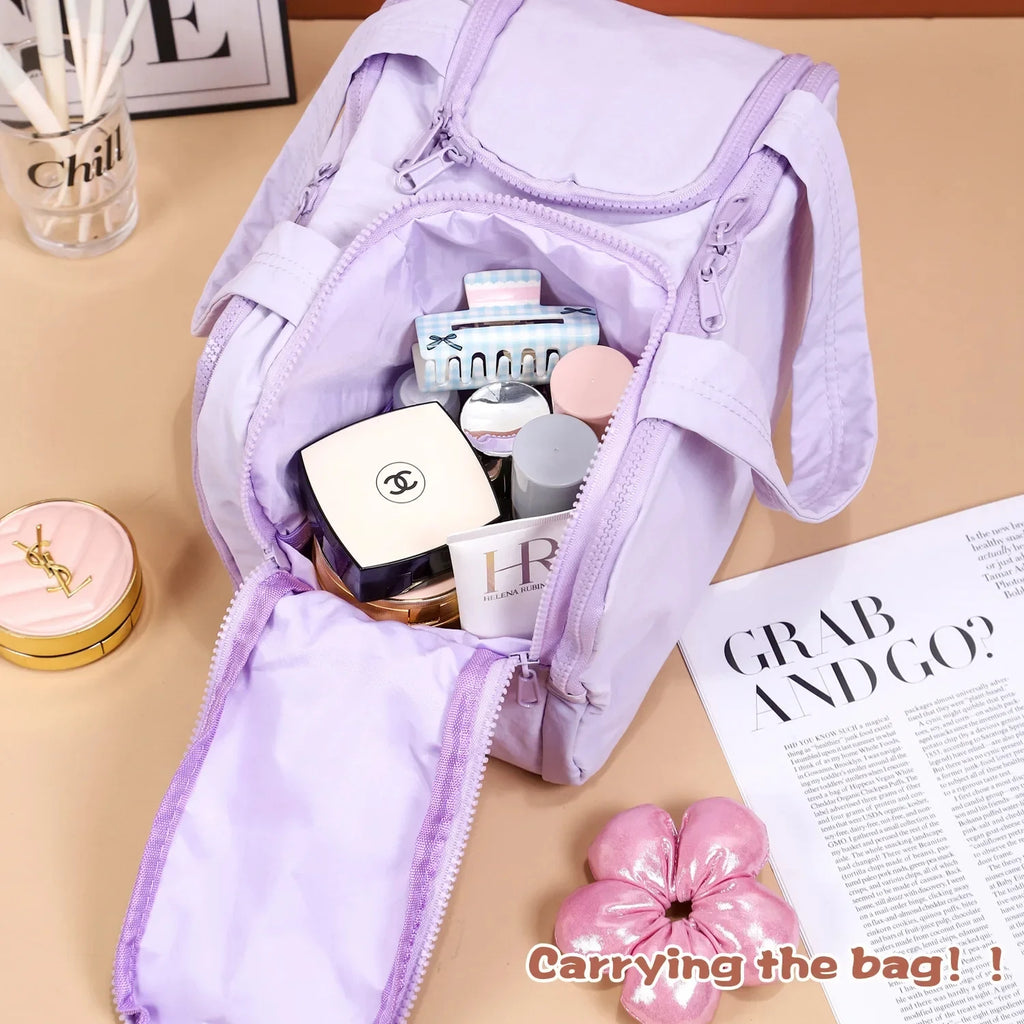 Portable Travel Makeup Bag – Large Capacity Organizer for Cosmetic Storage