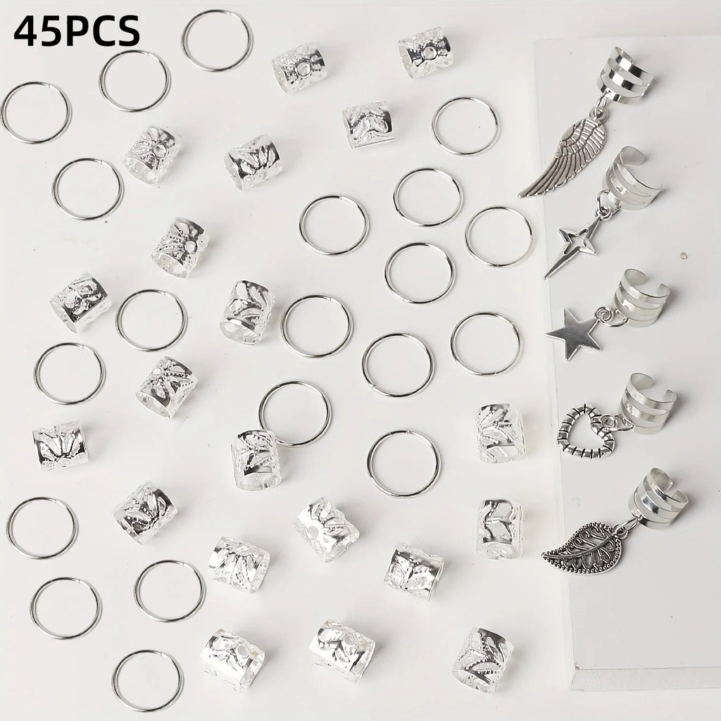 Alloy Braid Hair Rings – Dreadlock Jewelry for Women and Girls