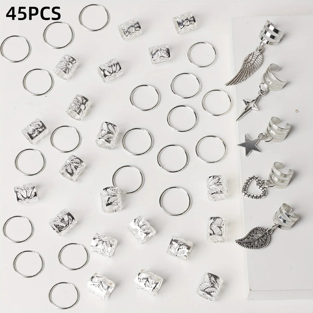 Alloy Braid Hair Rings – Dreadlock Jewelry for Women and Girls