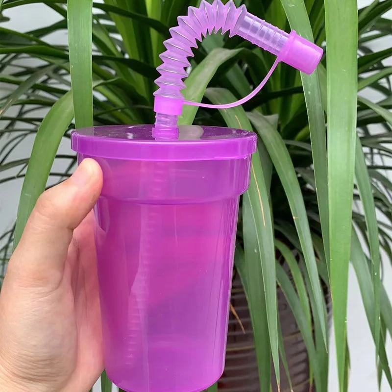 Neon Sipper Cups – Reusable Spill-Proof Drinking Mugs for Party and Travel