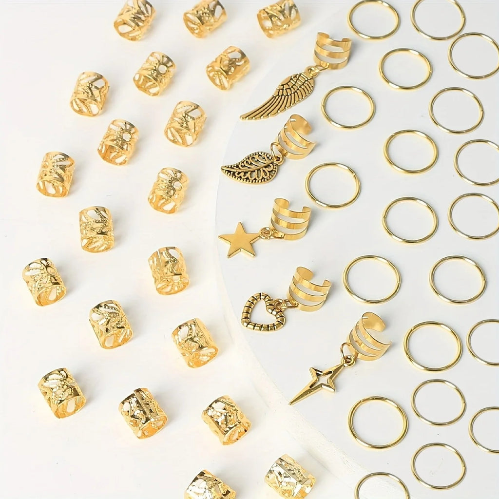 Alloy Braid Hair Rings – Dreadlock Jewelry for Women and Girls