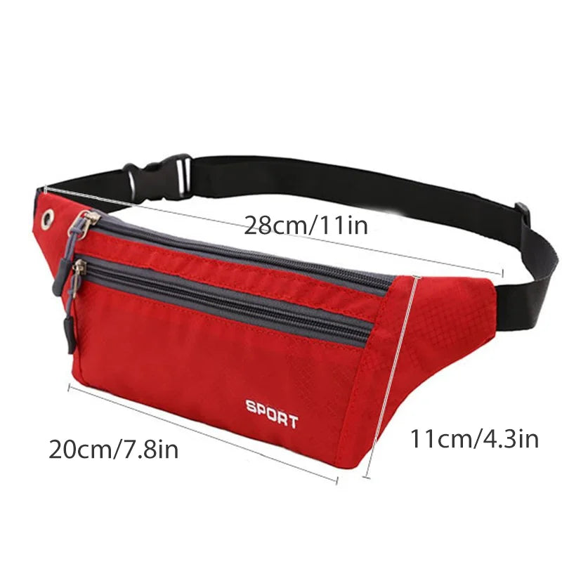 Nylon Waist Bag – Multifunction Chest Pack for Running Travel and Sports