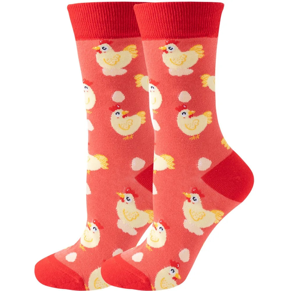 Colorful Cartoon Animal Crew Socks – Fun Harajuku Apparel for Men and Women