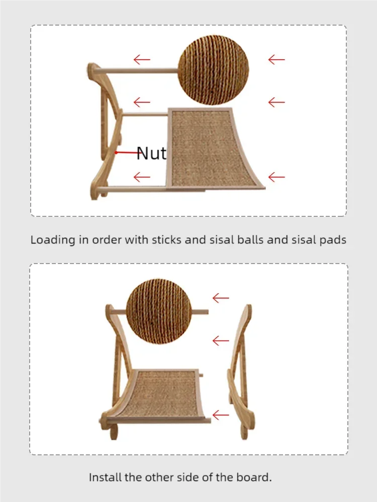 Vertical Sisal Cat Scratcher – Scratch-Resistant Claw Toy for Indoor Kittens
