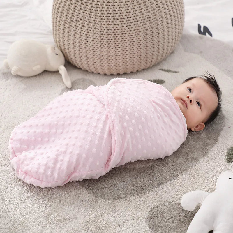 Velvet Baby Sleeping Bag – Hooded Anti-kick Swaddle for Newborn Sleep