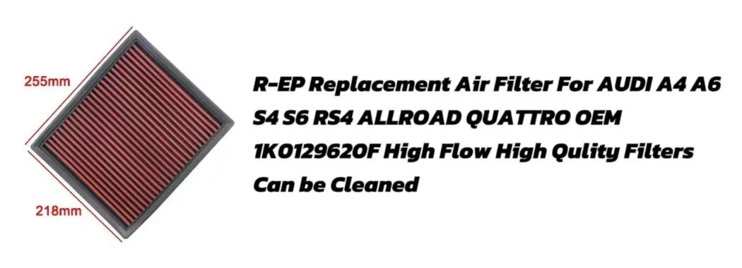 Washable Engine Air Filter – Replacement Intake Part for Volkswagen Vehicles