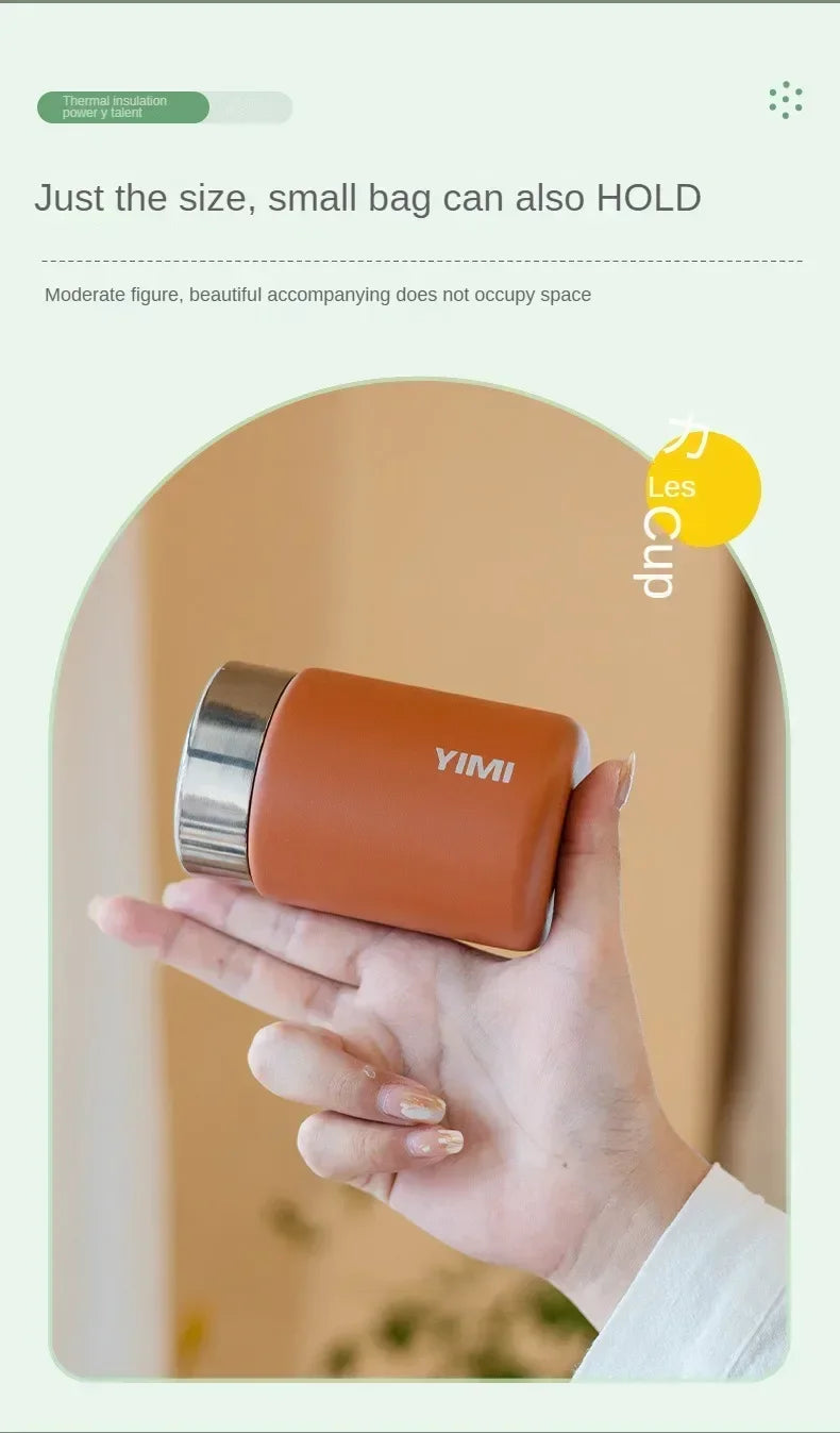 Stainless Steel Vacuum Flask – 230ml Portable Insulated Mug for Travel and Coffee