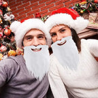 Faux White Santa Beard – Plush Costume Accessory for Kids and Adults