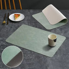 Faux Leather Placemats – Heat Resistant Non-Slip Table Mats for Dining Room