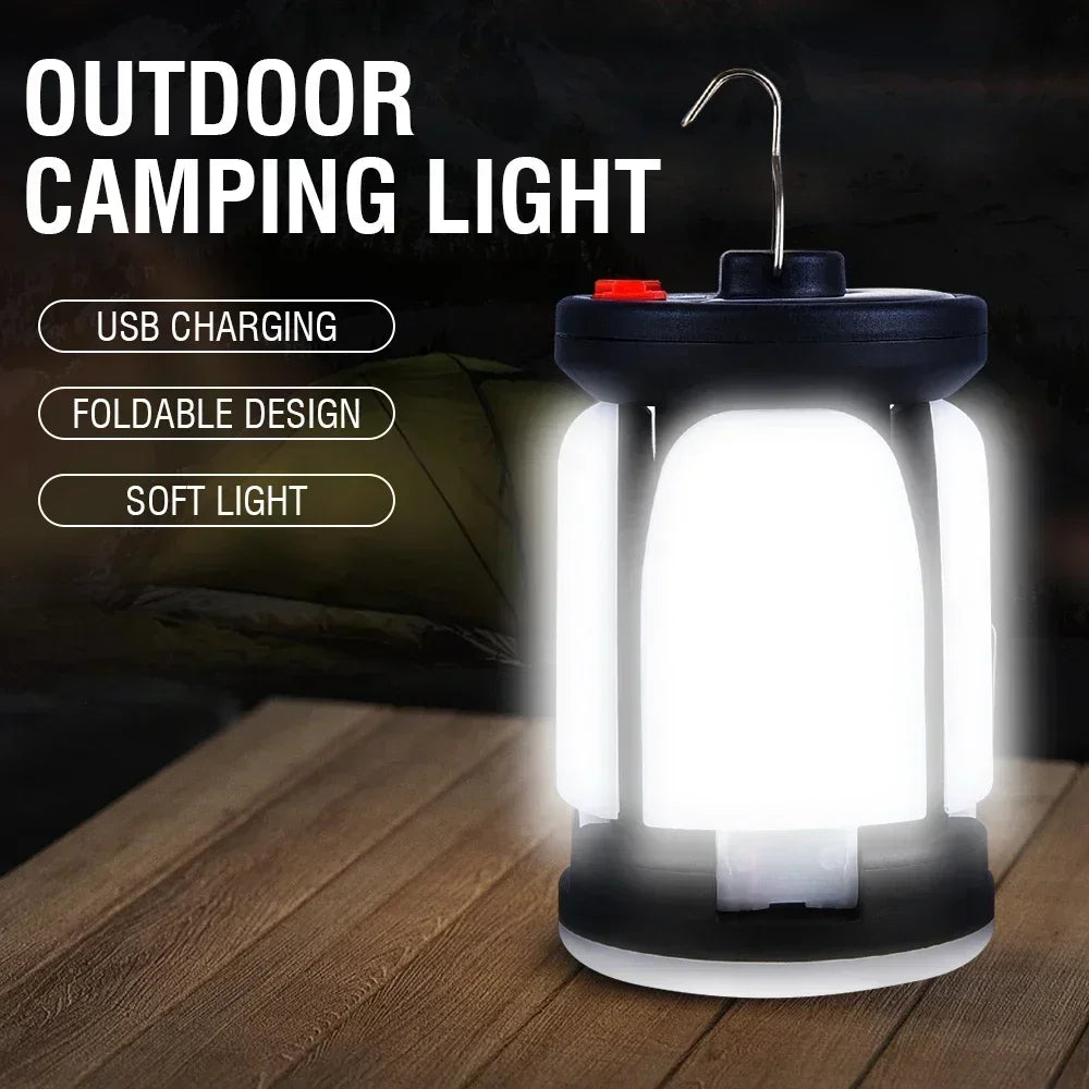 Rechargeable Solar LED Lantern – 1000LM Power Bank for Camping and Fishing