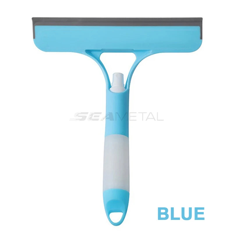 3-in-1 Glass Cleaning Squeegee – Spray Bottle Tool for Car and Home Wash