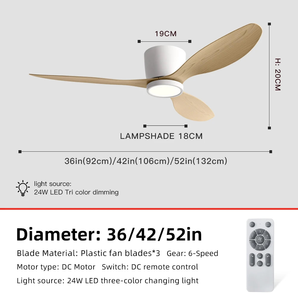 Inverter Ceiling Fan with Light – Silent Cooling for Bedroom and Office