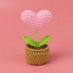 Handwoven Crochet Sunflower Potted Plant – Decorative Gift for Home Decor