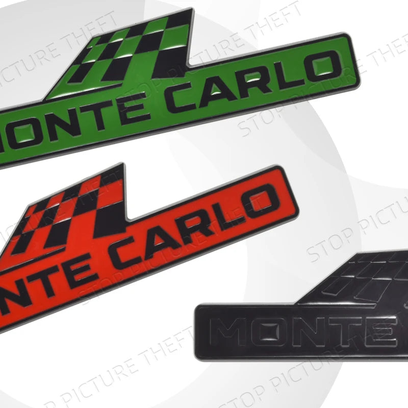 Metal Racing Flag Emblem – Monte Carlo Grille Badge for Skoda Sport Line