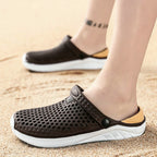 Thick Sole Beach Sandals – Waterproof Anti-Slip Footwear for Men and Women