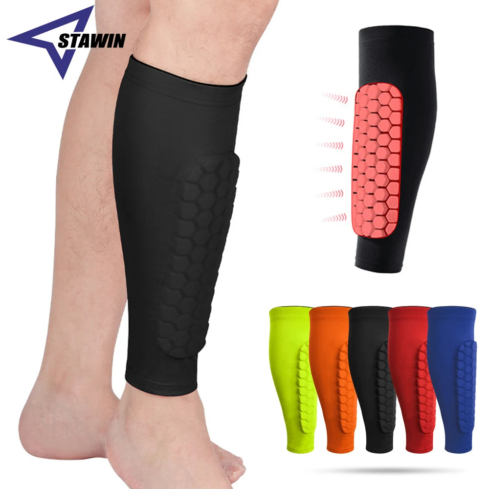 Honeycomb Soccer Shin Guards – Compression Calf Sleeves for Kids and Adults