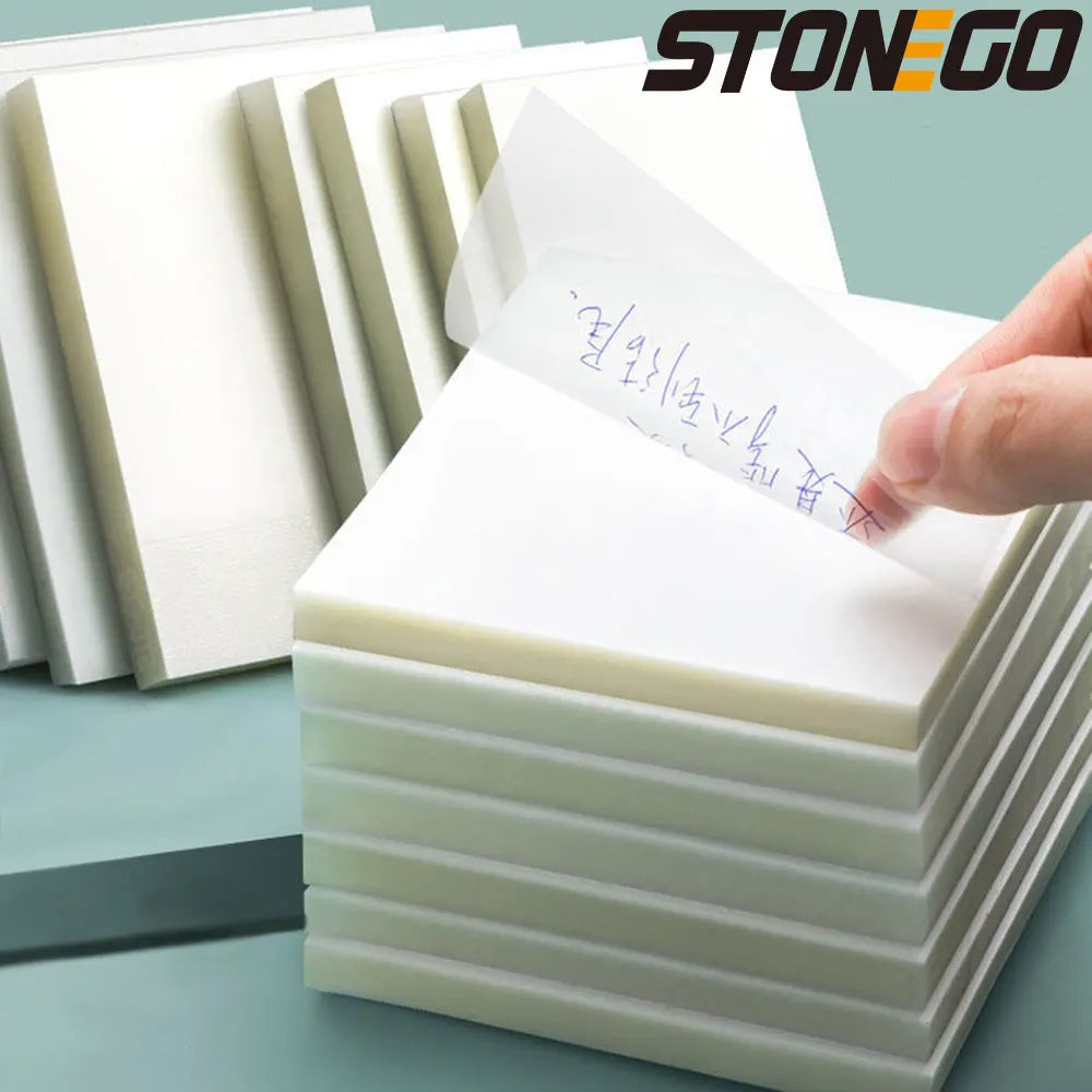 Transparent Sticky Notes – Waterproof Self-Adhesive Memo for Office School