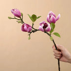 Artificial Silk Magnolia Flower – Realistic Floral Decor for Wedding Garden