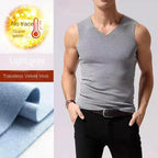 Thermal Men's Undershirt – Seamless Velvet Heating Vest for Winter Warmth