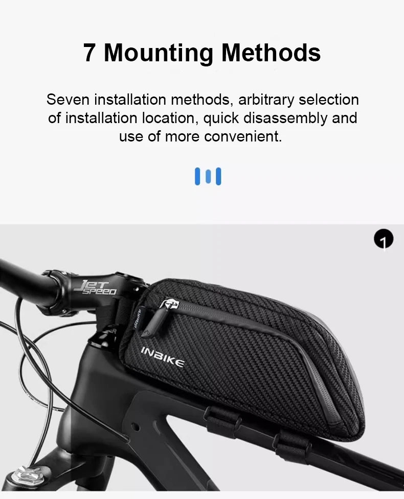 Waterproof Bike Top Tube Bag – Cycling Storage for Mountain and Road Bikes