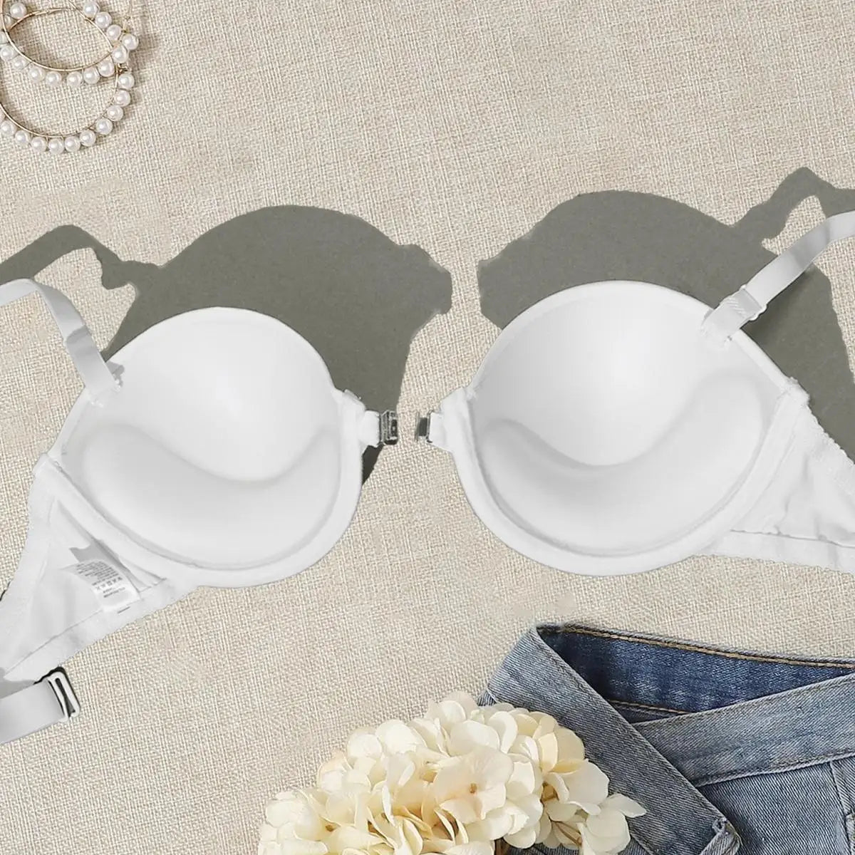 Front Closure Demi Bra – Invisible T-Shirt Lingerie for Women