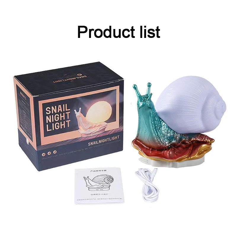 Cute Snail Night Light – Color Changing Bedside Lamp for Kids Room Decor