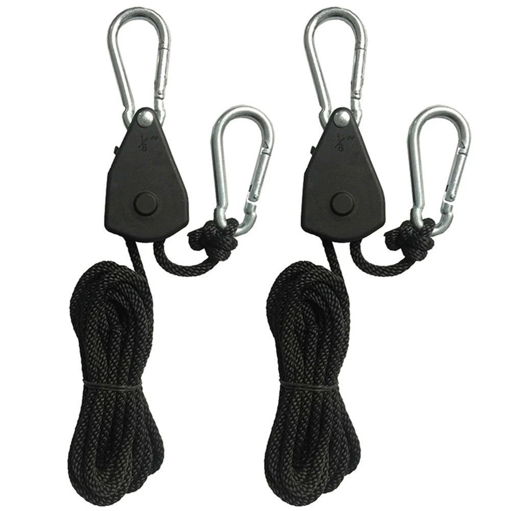 Camping Tent Rope Tensioners – Adjustable Ratchet Pulley for Awning Setup