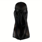 Silky Durag Headwrap – Long Tail Wave Cap for Men Hair Maintenance