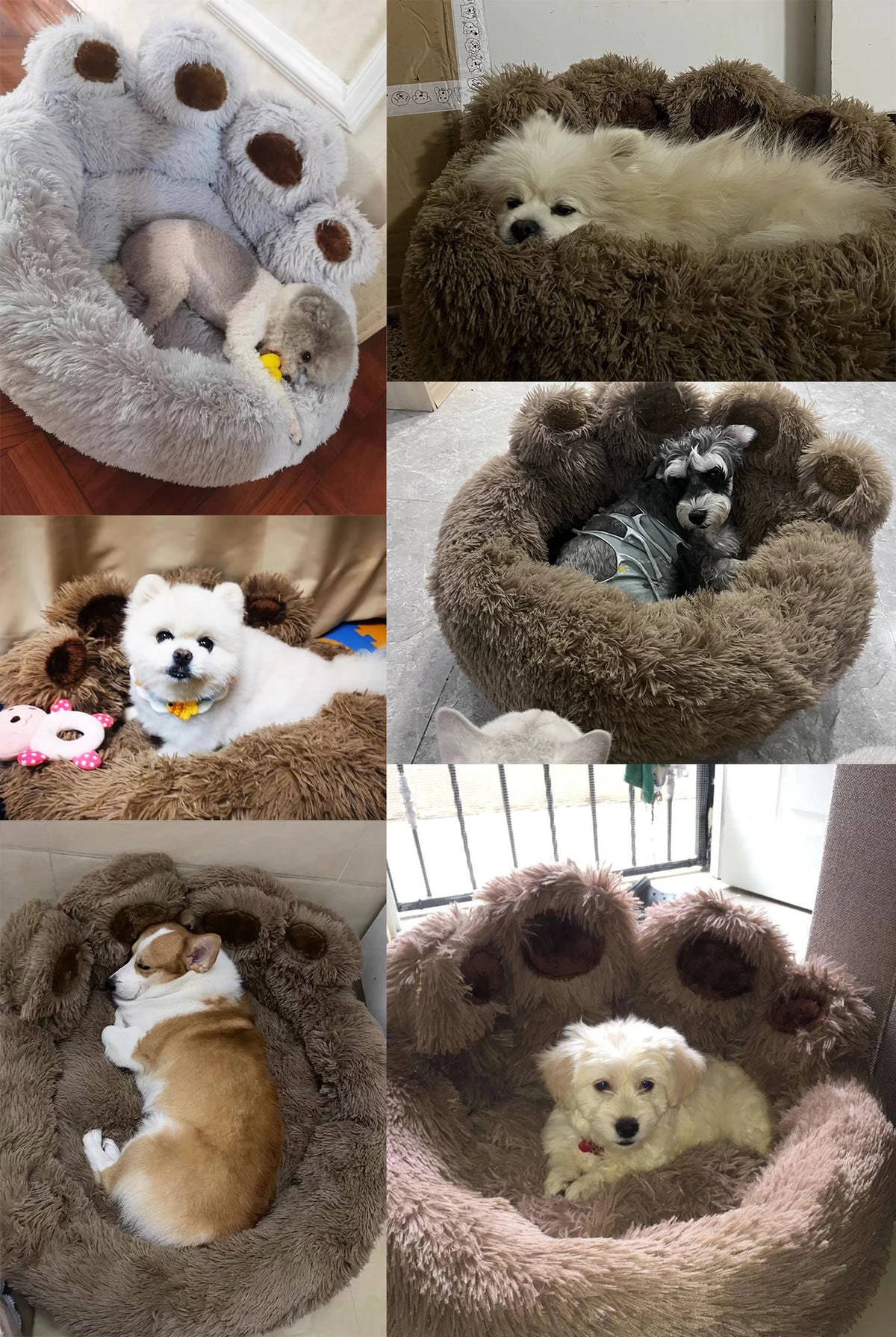 Plush Fluffy Pet Bed – Large Soft Cushion for Dogs and Cats