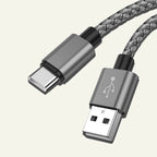 Braided Nylon USB-C Charging Cable – Fast Data Sync for Android and iPhone