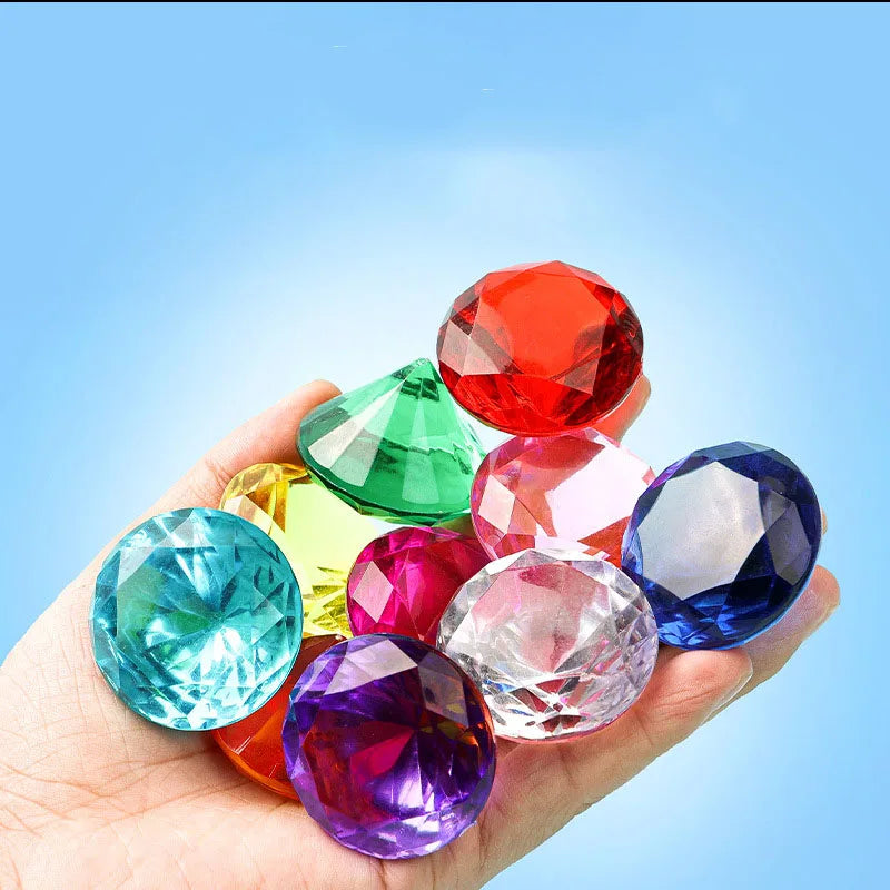 Crystal Diamond Paperweight – Large Cut Glass Gemstone for Wedding Decor