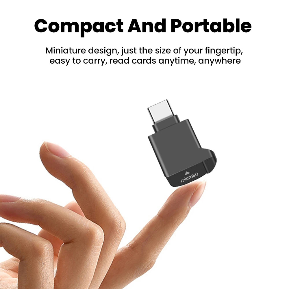 USB-C TF Card Reader – Compact External Storage for Smartphones