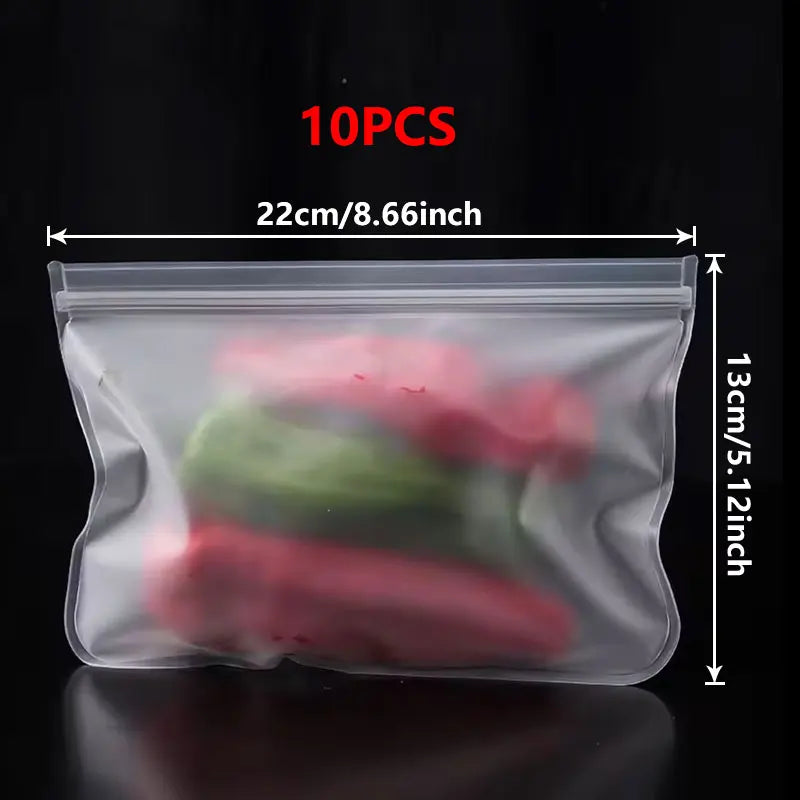 Silicone Food Storage Bags – Leakproof Reusable Containers for Freezer Kitchen