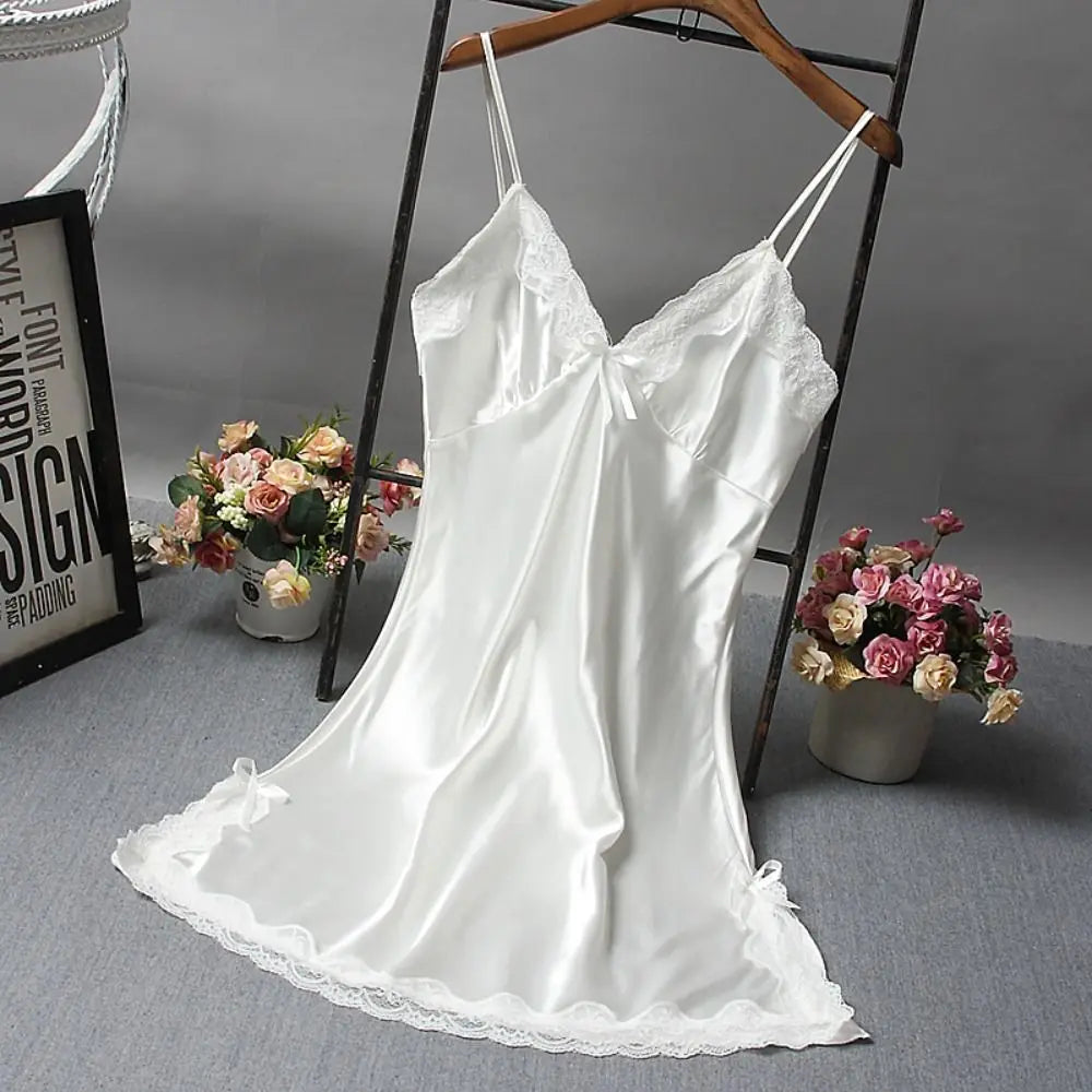 Lace Patchwork Camisole Nightdress – Sexy Sleepwear for Wedding Night