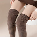 Thigh High Socks – Solid Color Japanese Style for Casual Women Fashion
