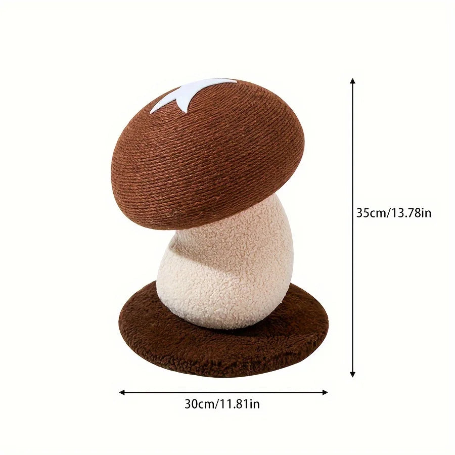 Mushroom Sisal Cat Scratcher – Durable Climbing Post for Indoor Play