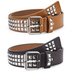 Punk Pyramid Rivet Belt – Metal Studded Hardware for Unisex Y2K Fashion