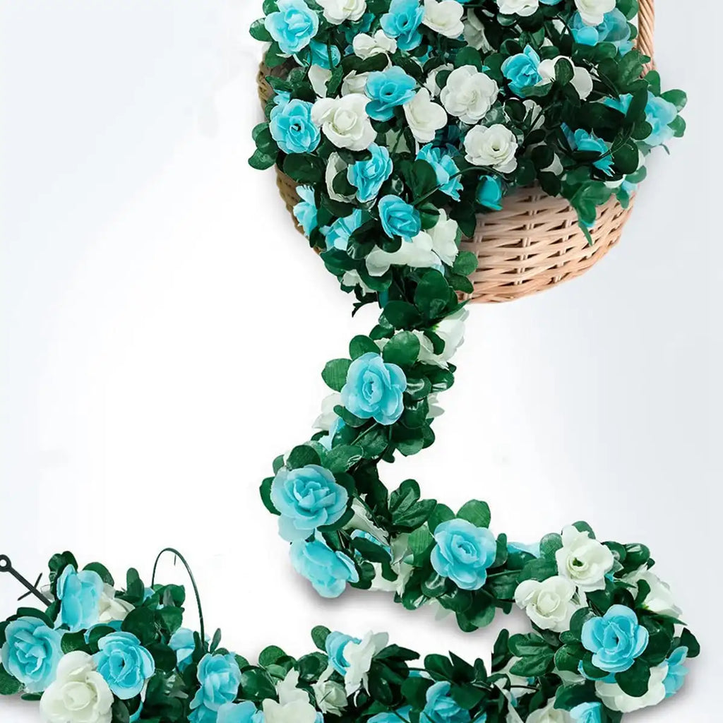Artificial Rose Vine – 250cm Silk Flower Garland for Wedding Home Decor