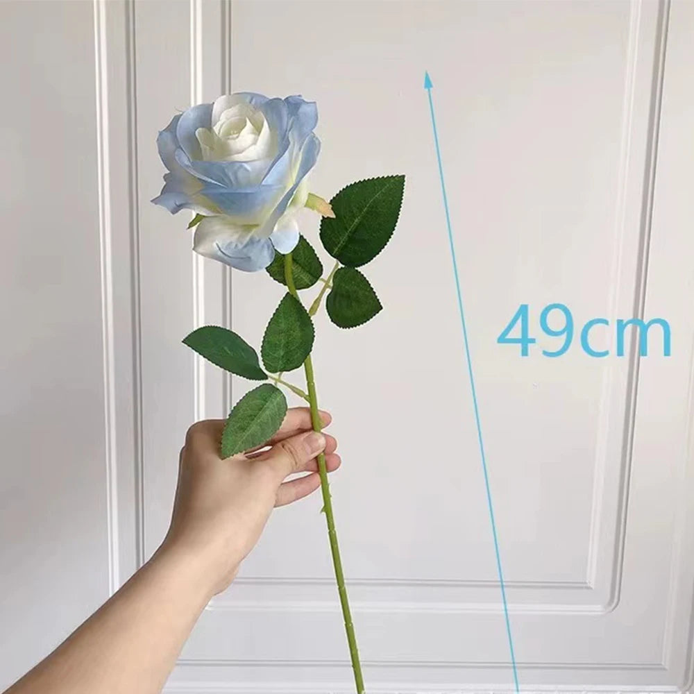 Artificial Silk Rose – Realistic Floral Decor for Weddings and Home Gifts