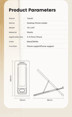 Ultra Thin Phone Stand – Foldable Adjustable Smartphone Holder for Desk
