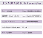 Energy Saving LED Light Bulb – A60 A80 E27 B22 Lamp for Home Lighting