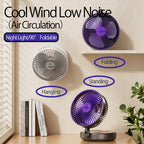 Rechargeable 3-in-1 Portable Fan – Multifunctional Cooling for Home and Travel