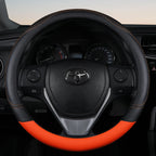 PU Leather Steering Wheel Cover – Non-Slip Grip for Universal Car Interior