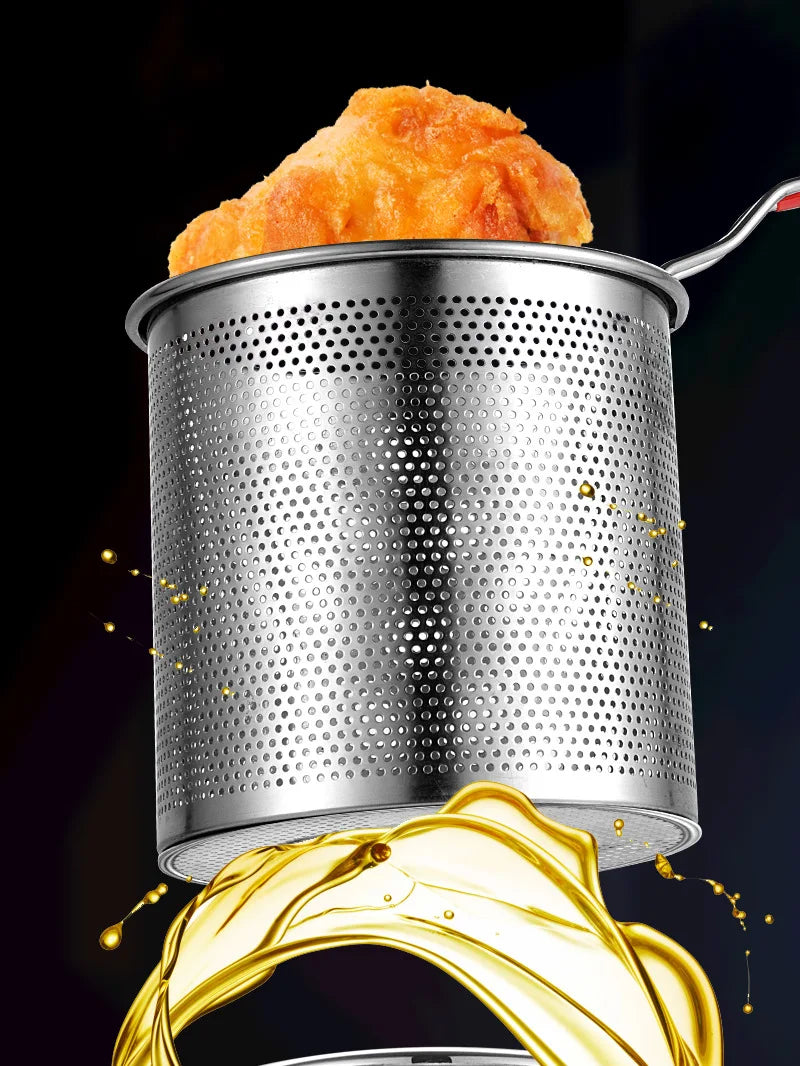 Stainless Steel Deep Fryer – Multifunctional Pot for French Fries and Chicken