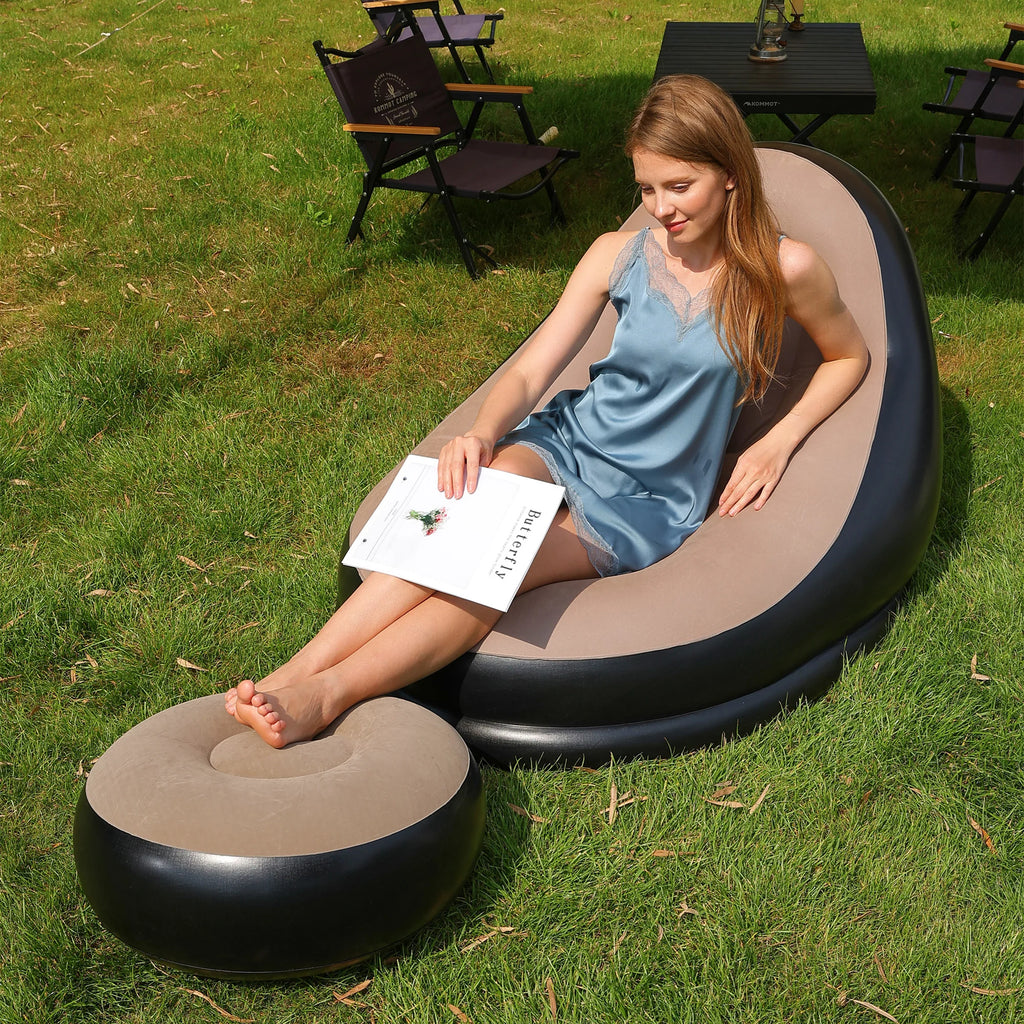 Inflatable Air Sofa Bed – Portable Foldable Recliner for Outdoor Camping